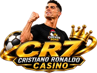 Gold crown and football emblem of Cristiano Ronaldo Casino